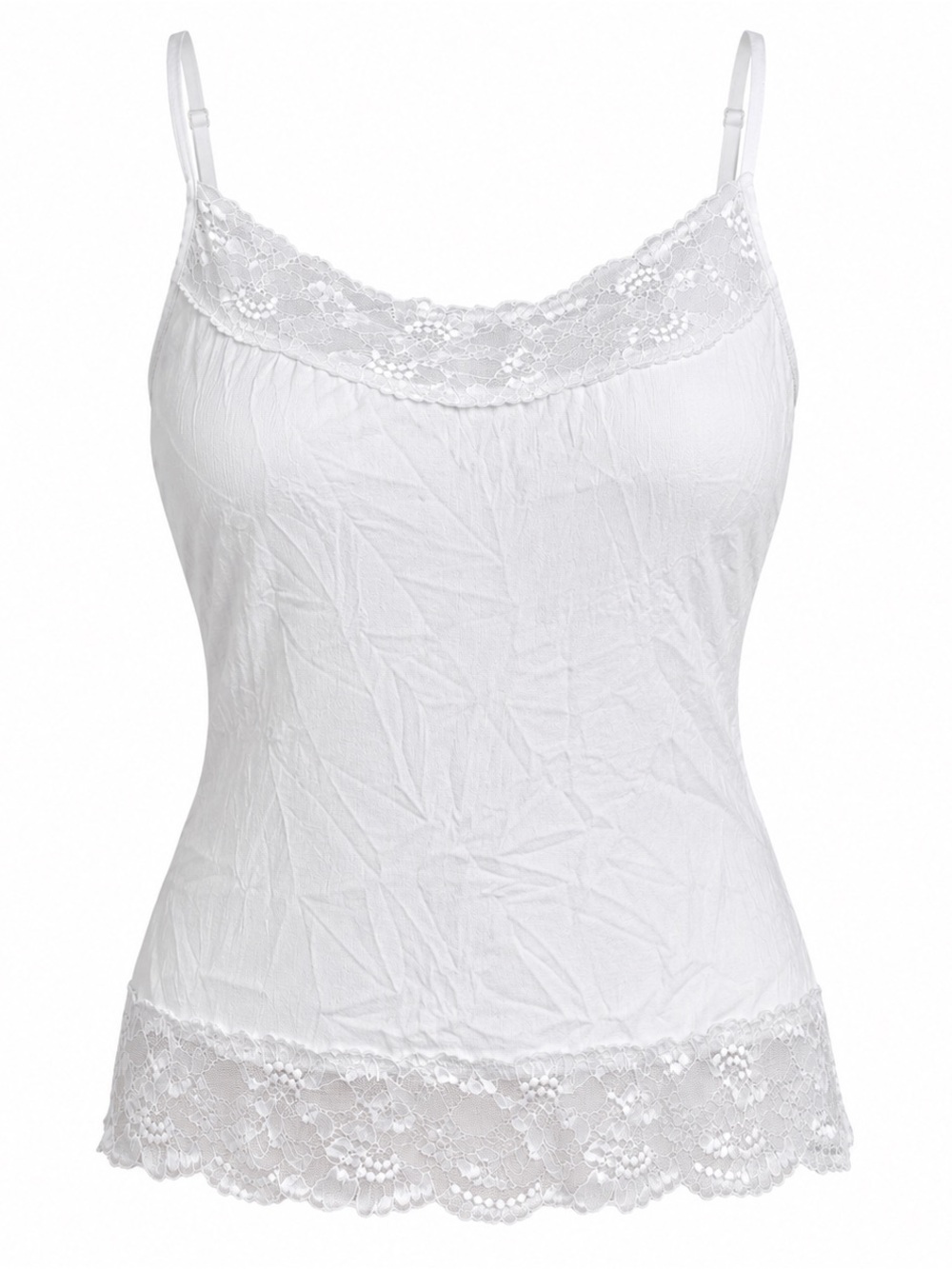 Maurices White Lace-Trim Camisole